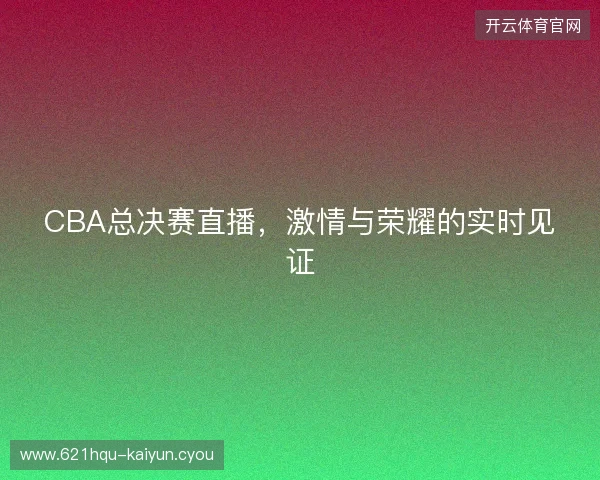CBA总决赛直播，激情与荣耀的实时见证